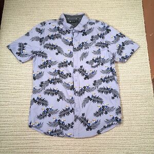 mens blue medium button down shirt rf brand